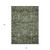 5' X 8' Green And Olive Green Oriental Washable Indoor Outdoor Area Rug