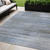 5' X 8' Denim Blue And Sky Blue Striped Washable Indoor Outdoor Area Rug