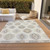 3' X 5' Ivory Khaki And Gray Southwestern Washable Indoor Outdoor Area Rug