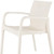 Set of Two White Heavy Duty Plastic Outdoor Stacking Dining Chairs - White