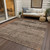 5' X 8' Brown And Taupe Medallion Washable Indoor Outdoor Area Rug
