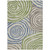 3' X 5' Beige Taupe And Green Abstract Washable Indoor Outdoor Area Rug