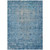 3' X 5' Blue Oriental Washable Indoor Outdoor Area Rug