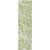 8' Runner Green and White Abstract Washable Non Skid Indoor Outdoor Runner Rug