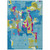 3' X 5' Aqua Green And Pink Abstract Washable Indoor Outdoor Area Rug