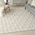 4' X 6' Ivory And Grey Floral Stain Resistant Non Skid Area Rug