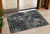 3' X 5' Black And Ivory Geometric Washable Indoor Outdoor Area Rug Transitional Style - Black, Ivory Color