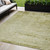 5' X 8' Artichoke Green And Ivory Abstract Washable Indoor Outdoor Area Rug - Artichoke Green, Ivory