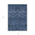 5' X 8' Navy Blue And Denim Blue Floral Washable Indoor Outdoor Area Rug Transitional Style - Navy Blue, Denim Blue Color