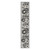 8' Black And White Floral Indoor Outdoor Runner Rug