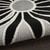 8' Black And White Floral Indoor Outdoor Runner Rug