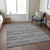 3' X 5' Gray And Silver Geometric Washable Indoor Outdoor Area Rug - 880016631180