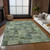 5' X 8' Green And Mint Green Geometric Washable Indoor Outdoor Area Rug