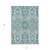 3' X 5' Teal Blue Green And Ivory Oriental Washable Indoor Outdoor Area Rug - Teal Blue, Green, Ivory