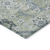 5' X 8' Artichoke Green Denim Blue And Silver Floral Washable Indoor Outdoor Area Rug