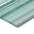 3' X 5' Aqua Striped Washable Indoor Outdoor Area Rug