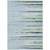 5' X 8' Sky Blue Aqua And Gray Striped Washable Indoor Outdoor Area Rug
