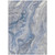 5' X 8' Denim Blue And Ivory Abstract Washable Indoor Outdoor Area Rug - Denim Blue, Ivory