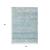 5' X 8' Teal Blue And Ivory Trellis Washable Indoor Outdoor Area Rug