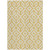 5' X 8' Gold And Ivory Geometric Washable Indoor Outdoor Area Rug