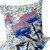 Set of Two 16" X 16" Blue and Pink Butterfly Blown Seam Floral Indoor Outdoor Throw Pillow