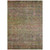 5' X 8' Artichoke Green And Hot Pink Floral Washable Indoor Outdoor Area Rug