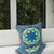 Set of Two 18" Green Abstract Indoor Outdoor Throw Pillow Cover and Insert