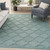 8' X 10' Aqua Indoor Outdoor Area Rug - Aqua