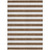 5' X 8' Chocolate Striped Washable Non Skid Indoor Outdoor Area Rug