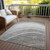 5' X 8' Gray Silver And Beige Abstract Washable Indoor Outdoor Area Rug