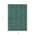5' X 8' Teal Blue Green And Charcoal Floral Washable Indoor Outdoor Area Rug