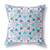 26" X 26" Light Blue Blown Seam Floral Indoor Outdoor Throw Pillow Decor