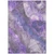 3' X 5' Lavender And Ivory Floral Washable Indoor Outdoor Area Rug - Lavender, Ivory