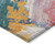 3' X 5' Gold Purple And Teal Blue Abstract Washable Indoor Outdoor Area Rug