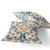 Set of Two 16" X 16" Blue and Off White Blown Seam Eclectic Indoor Outdoor Throw Pillow