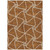 3' X 5' Orange And Ivory Geometric Washable Indoor Outdoor Area Rug Contemporary Style - Orange, Ivory Color