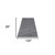 10' Dark Gray And Light Gray Geometric Indoor Outdoor Runner Rug