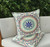 Set of Two 18" Beige Abstract Indoor Outdoor Throw Pillow Cover and Insert