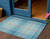 3' X 5' Teal Blue Gray And Brown Plaid Washable Indoor Outdoor Area Rug