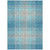 3' X 5' Teal Blue Gray And Brown Plaid Washable Indoor Outdoor Area Rug