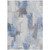 3' X 5' Denim Blue And Ivory Abstract Washable Indoor Outdoor Area Rug - Denim Blue, Ivory