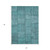5' X 8' Teal Blue And Aqua Patchwork Washable Indoor Outdoor Area Rug