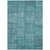 5' X 8' Teal Blue And Aqua Patchwork Washable Indoor Outdoor Area Rug