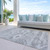 5' X 8' Silver Gray And Charcoal Southwestern Washable Indoor Outdoor Area Rug