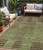 5' X 8' Brown Taupe And Green Striped Washable Indoor Outdoor Area Rug