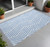 2' X 3' Blue and Ivory Geometric Washable Non Skid Indoor Outdoor Area Rug