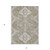 5' X 8' Taupe Beige And Ivory Medallion Washable Indoor Outdoor Area Rug