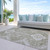 5' X 8' Taupe Beige And Ivory Medallion Washable Indoor Outdoor Area Rug