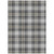 3' X 5' Charcoal Ivory And Gold Plaid Washable Indoor Outdoor Area Rug