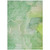 3' X 5' Green Abstract Washable Non Skid Indoor Outdoor Area Rug Transitional Style - Green Color